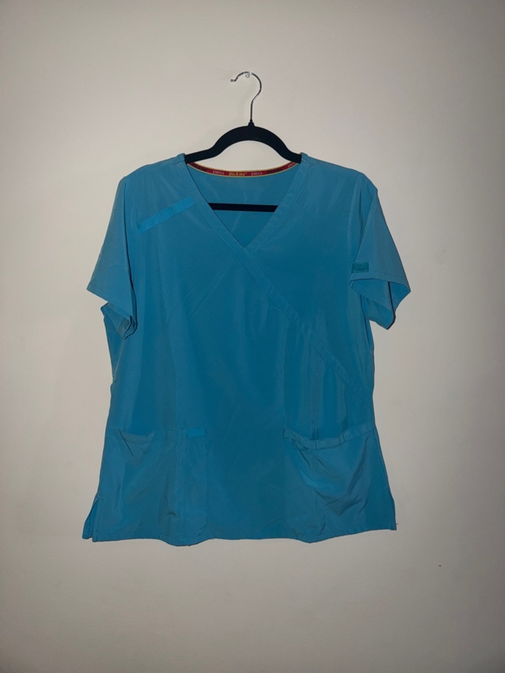 Dickies Women's V-Neck Scrub Top - Teal Blue